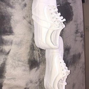 white platform vans
